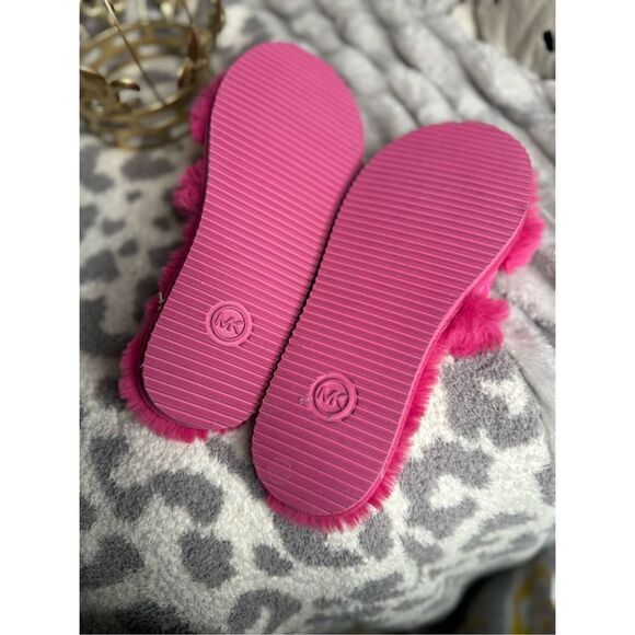 KORS Michael kors faux fur sandals/slippers slides sz 10 - Picture 5 of 5